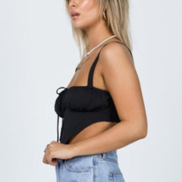 Princess Polly HANNA TOP BLACK Size 6‎ in Black NWT and in packaging - Picture 5 of 9